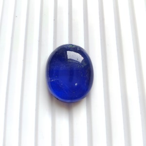Onbevlekte AAA + 100% natuurlijke blauwe saffier doublet kwarts ovale vorm cabochon losse edelsteen 37 Ct. Voor het maken van sieraden 22X26X8 mm C-125