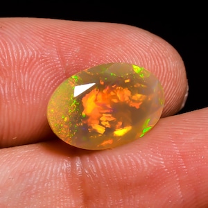 AAA Natural Opal Cut Stone Opal Ring Wedding Gift Ethiopian Opal Oval Shape Cut Stone Gemstone For Making Jewelry 2.75 Ct. 13X9X5 mm R-5219