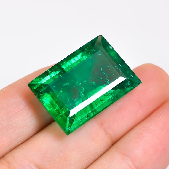 AAA Emerald Cut Stone Lab Created Emerald Rectangle Shape Cut
