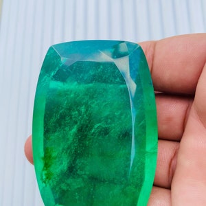 Emerald Cut Emerald Pendant Natural Emerald Doublet Cushion Shape Cut Stone Loose Gemstone For Making Jewelry 64X45X23 mm 385 Ct ZZ-0132