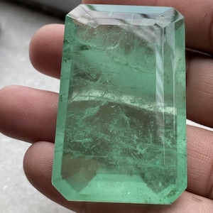 Natural Colombian Emerald Cut Gemstone Emerald Doublet Radiant Shape Cut Stone Loose Gemstone For Making Jewelry 33X54X15 mm 190 Ct . L-6