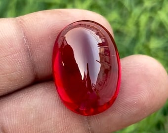 Rubin Cabochon Oval Form Rubin Ring Loser Edelstein für die Herstellung von Schmuck 17X24X9 mm W-7