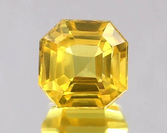 Lab Yellow Sapphire: Square Cut Loose Gemstone (5 MM TO 16 MM)