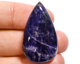 31 Ct. Outstanding Top Grade Quality 100% Natural Sodalite Pear Shape Cabochon Loose Gemstone For Making Jewelry 32X19X8 mm R-4442