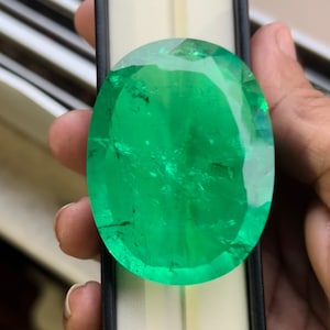 Loose Emerald Doublet Cut Gemstone Loose Emerald Pendant Gemstone Oval Shape Cut Stone Loose Gemstone For Making Jewelry 32X40X14 mm RZ-2201