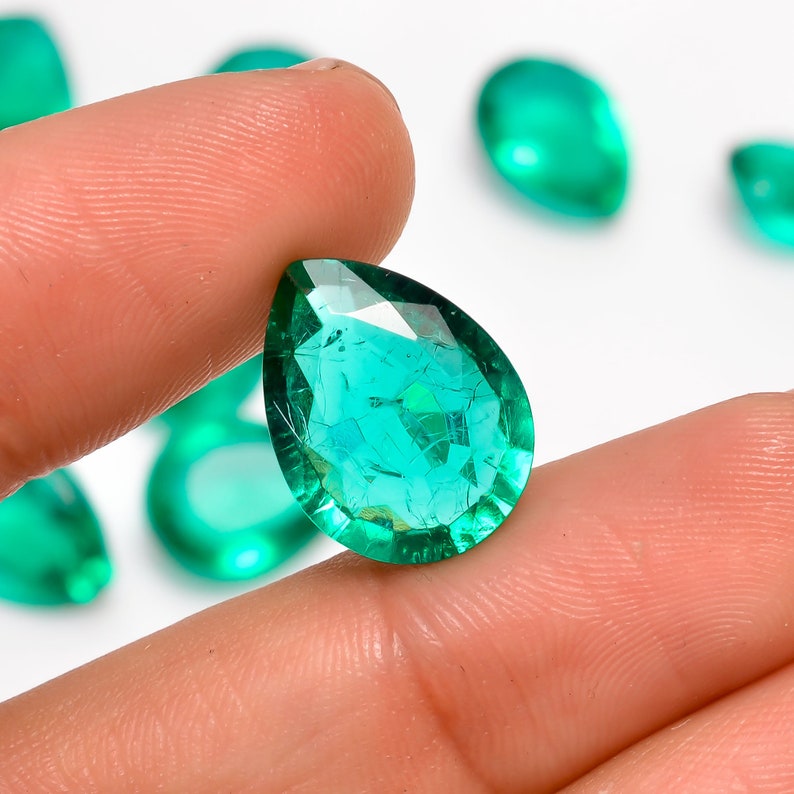 Dazzling AAA Quality 100 Lab Created Emerald Color Oval Etsy