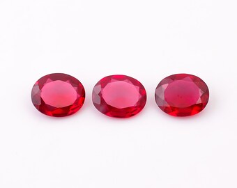 11 Ct Lab Created Oval Ruby: Wholesale Gemstone (16X13X6 mm)