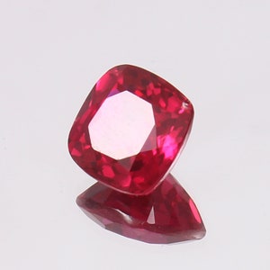 Ruby Pendant /Mozambique Blood  Ruby/ Loose Ruby Earrings / Cushion Cut Gemstone Ruby Gemstone For Ring & Jewellery Making Emerald Cut 5. Ct
