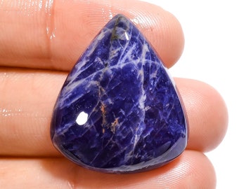 27.5 Ct. AAA Sodalite Cabochon Natural Sodalite Pear Shape Cabochon Loose Gemstone For Making Jewelry 26X23X8 mm R-4435