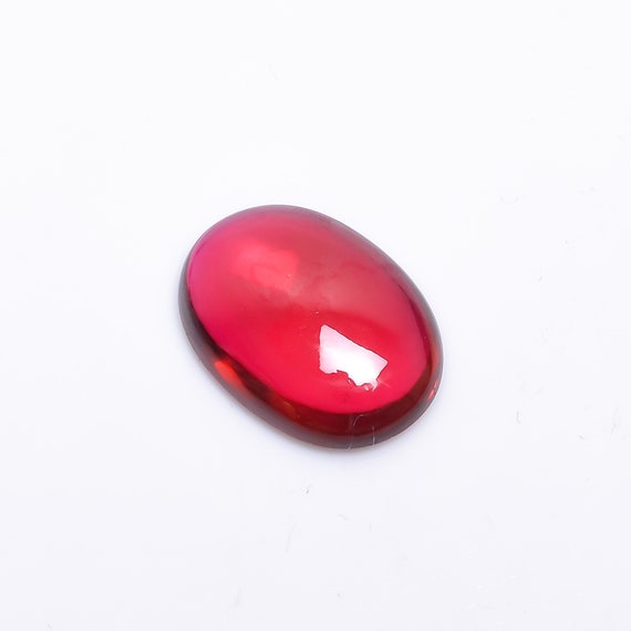 Lab Ruby Cabochon: Oval Loose Gemstone (22X16X7 Mm, 21 Ct) - Etsy