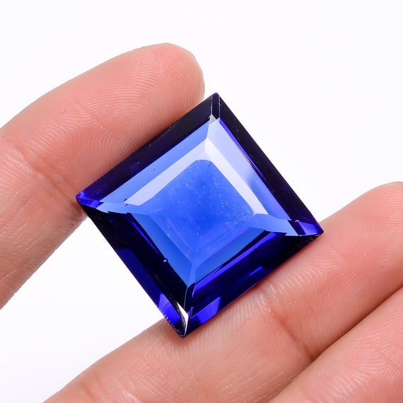 10 Ct. Lab Created Blue Sapphire Square Shape Cut Stone Loose Blue Sapphire Gemstone For Making Jewelry 13X13X8 mm C 280