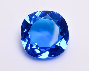 AAA Lab Created Blue Sapphire Cushion Shape Cut Stone Blue Sapphire Loose Gemstone For Making Jewelry 18 Ct. 15X15X9 mm ZR-5881
