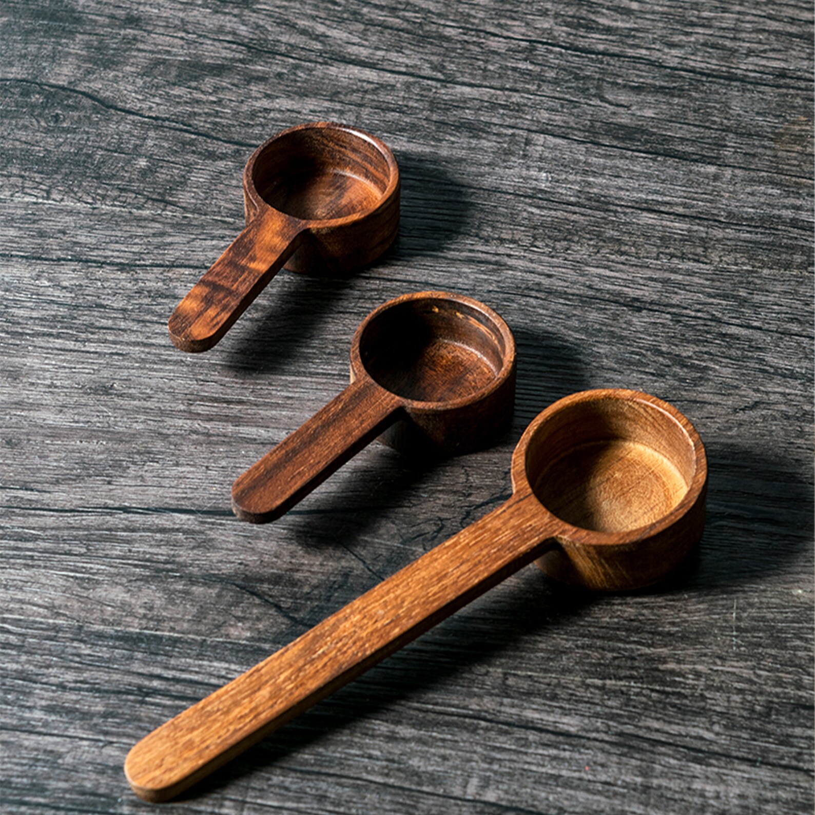 Handmade Coffee Bean Spoon Walnut Solid Wood Measuring Spoon Etsy