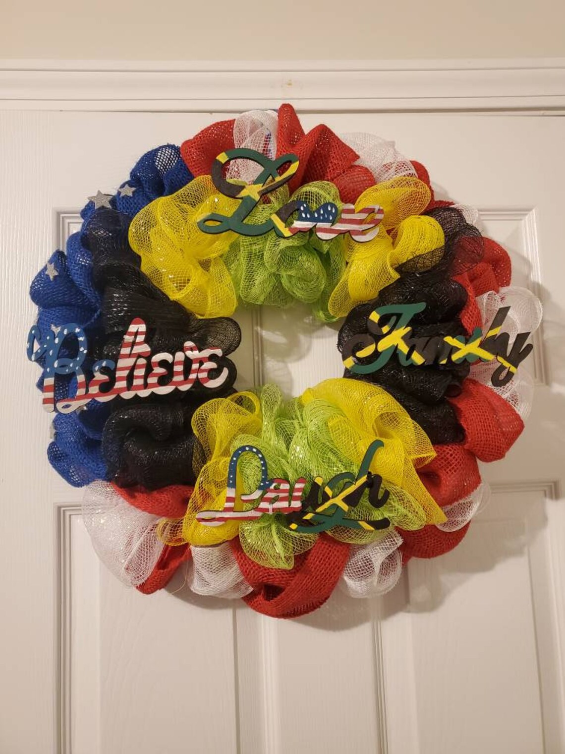Diversity WreathJamaica & USA...for diverse homes or persons Etsy