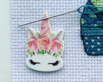Unicorn Needle Minder For Cross Stitch And Embroidery