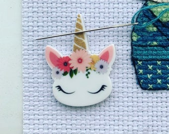 Unicorn Needle Minder For Cross Stitch And Embroidery