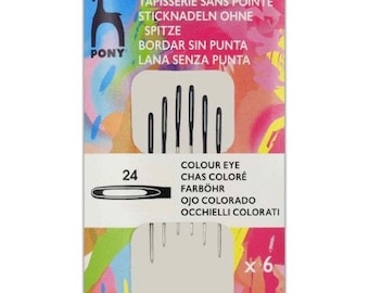 Tapestry Needles Size 24 Pack Of 6, Embroidery Needles, Cross Stitch Needles, Hand Sewing Needles, Sewing Needles, Needles, Sewing