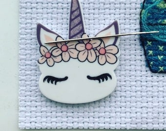 Unicorn Needle Minder For Cross Stitch And Embroidery
