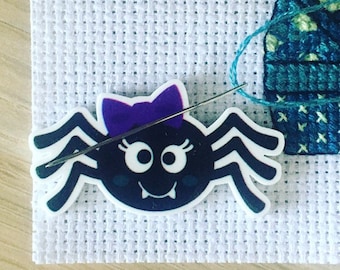 Halloween Spider Needle Minder For Cross Stitch And Embroidery