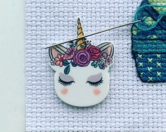 Unicorn Needle Minder For Cross Stitch And Embroidery