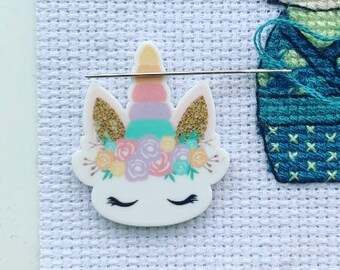 Unicorn Needle Minder For Cross Stitch And Embroidery
