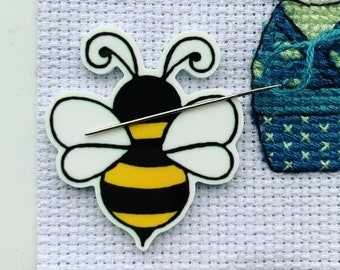 Bee Needle Minder For Cross Stitch And Embroidery