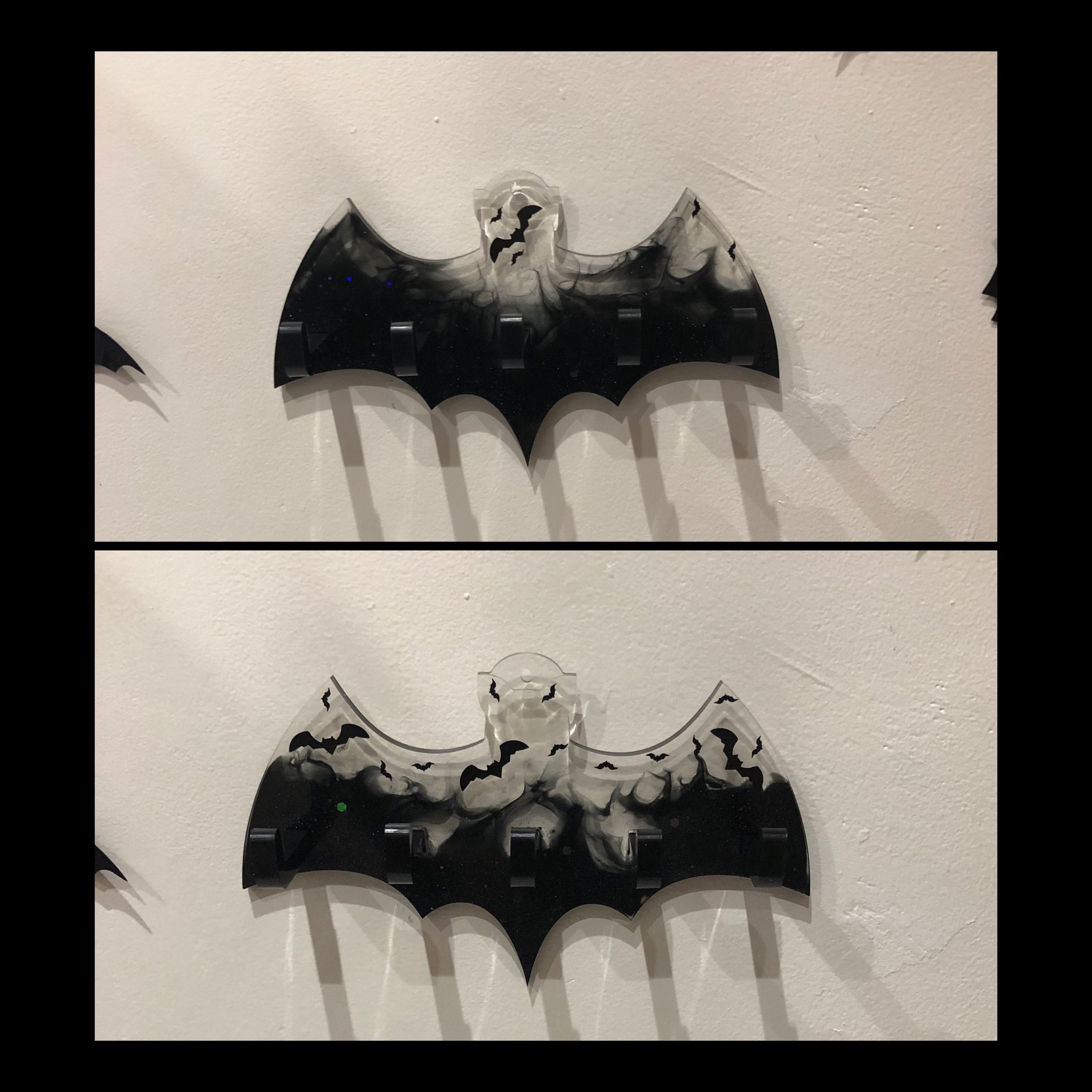 Étagère Chauve-Souris en Résine à Crochets