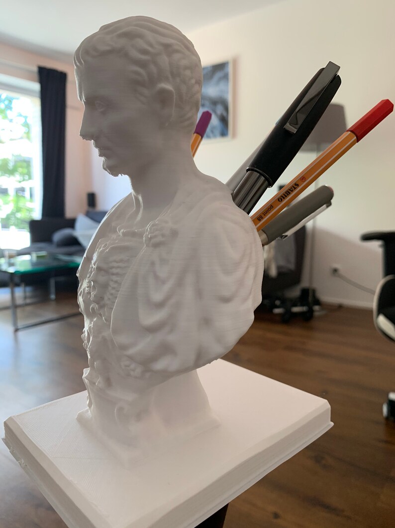 Julius Caesar Pencil Holder Etsy Julius Caesar Pen Holder Statue