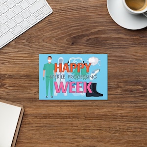 Biglietto d'auguri per la settimana della lavorazione sterile
