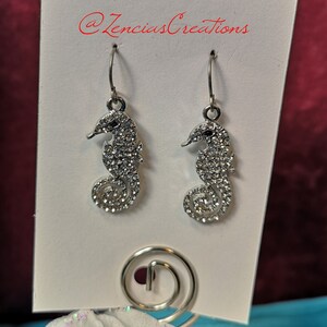 Titanium - Seahorse earrings  -Dangle Earrings - Titanium Earrings - Hypoallergenic for Sensitive Ears - Nautical Earrings - nickel free