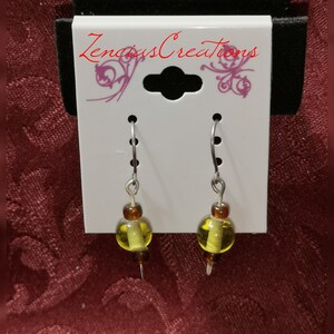 Titanium Glass Bead Dangle Earrings Hypoallergenic for Sensitive Ears - Earrings for Women - Nickel Free Earrings for Her - Allergy Free