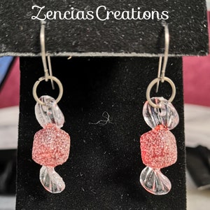 Titanium Candy Earrings - Titanium Dangle Earrings - Titanium Earrings for Women - Hypoallergenic Christmas Earrings for Sensitive Ears