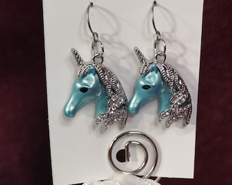 Blue Moon Unicorn Titanium Earrings for Women, Nickel Free Hypoallergenic Earrings for Sensitive Ears, Niobium Earrings for Her
