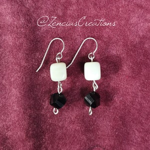 Titanium - Warrior - Jade and Black Glass - Titanium ULTRA - Dangle Earrings, Titanium Earrings, Hypoallergenic for Sensitive Ears