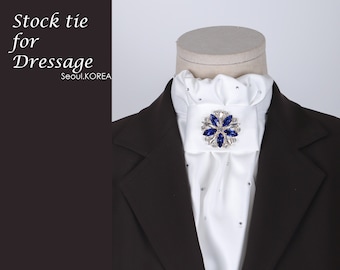 A Faux silk stock tie for dressage