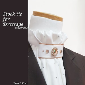 A stock tie for dressage