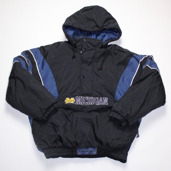Vintage Michigan Wolverines Starter Quarter-Zip Pu