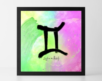 Downloadable Zodiac Art Print: Gemini