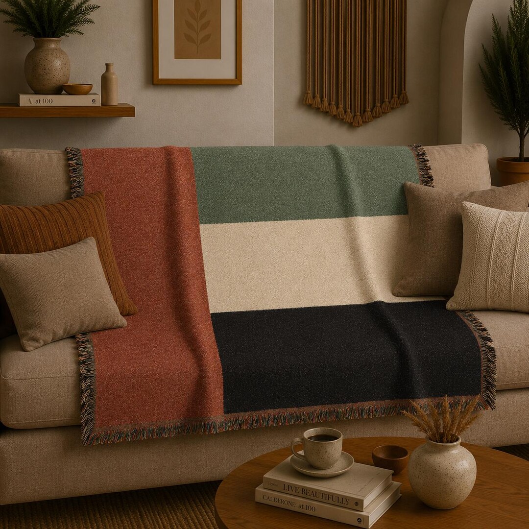 Vintage Style United Arab Emirates Flag Woven Throw Blanket | Emirati ...