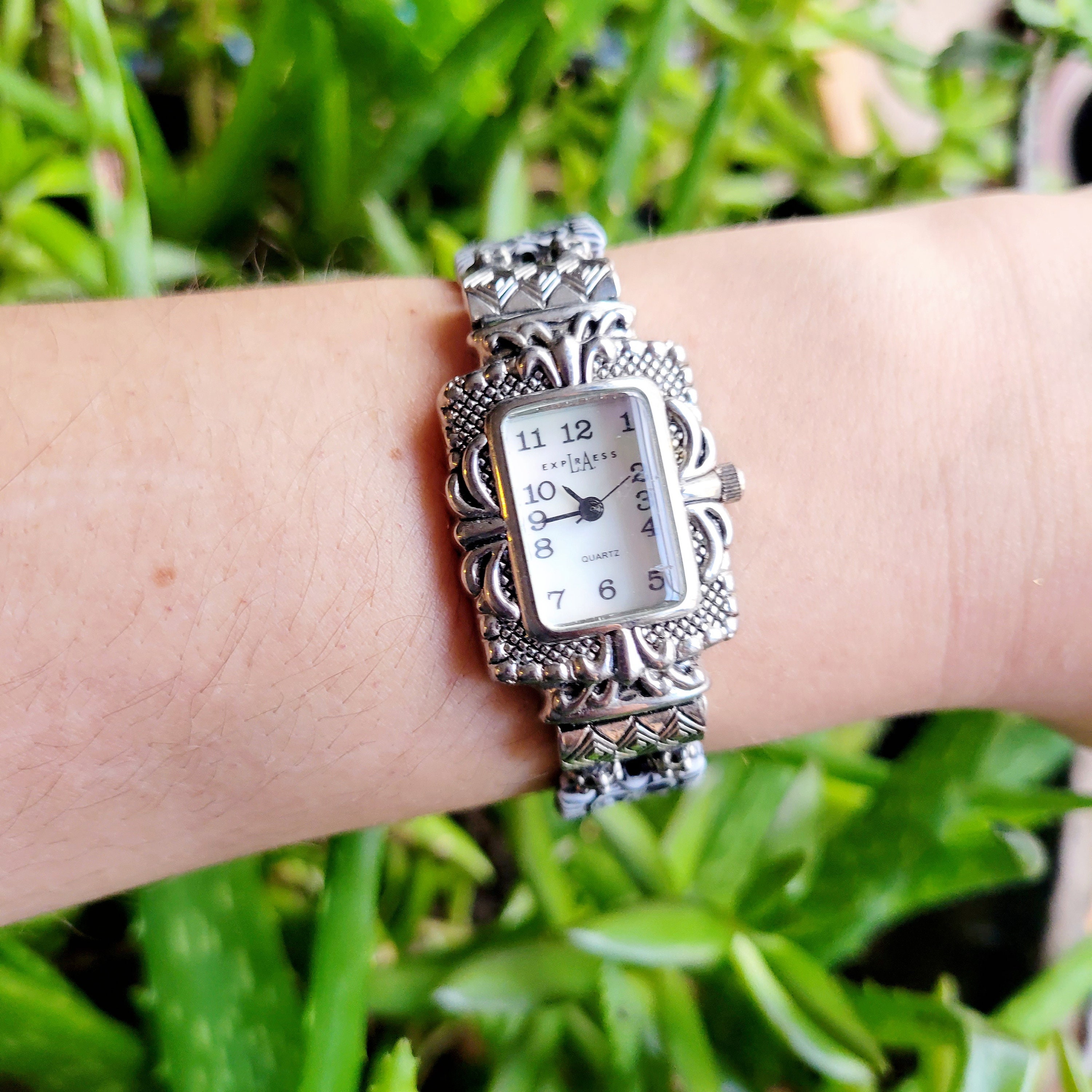 Vintage LA Express Ornate Silver Beaded Watch - Etsy