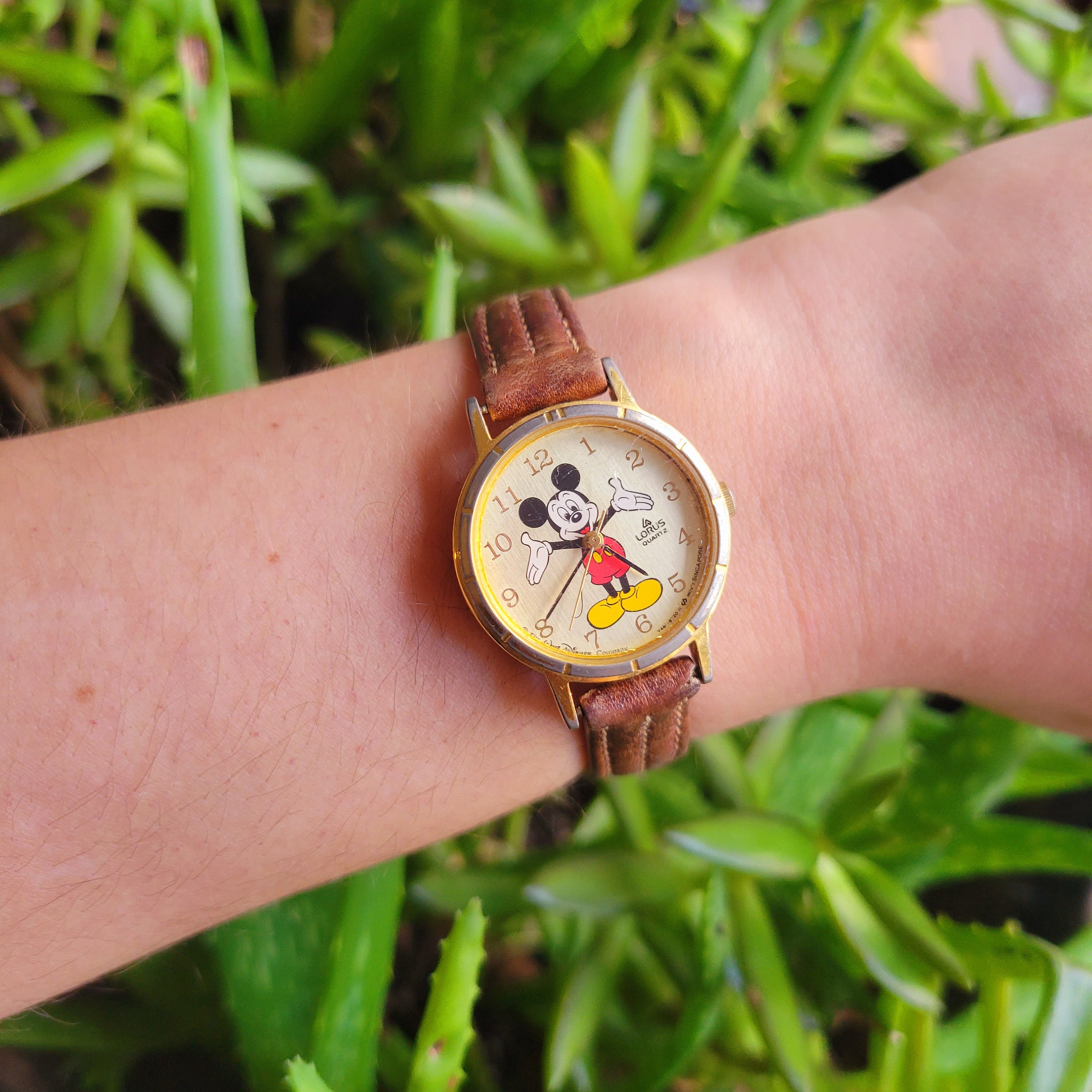Mickey Mouse RARE Lettered Indices Animated Hands Lorus Disney Quartz Watch VINTAGE LORUS DISNEY MICKEY MOUSE DIAL CLASSIC QUARTZ MEN main image 4