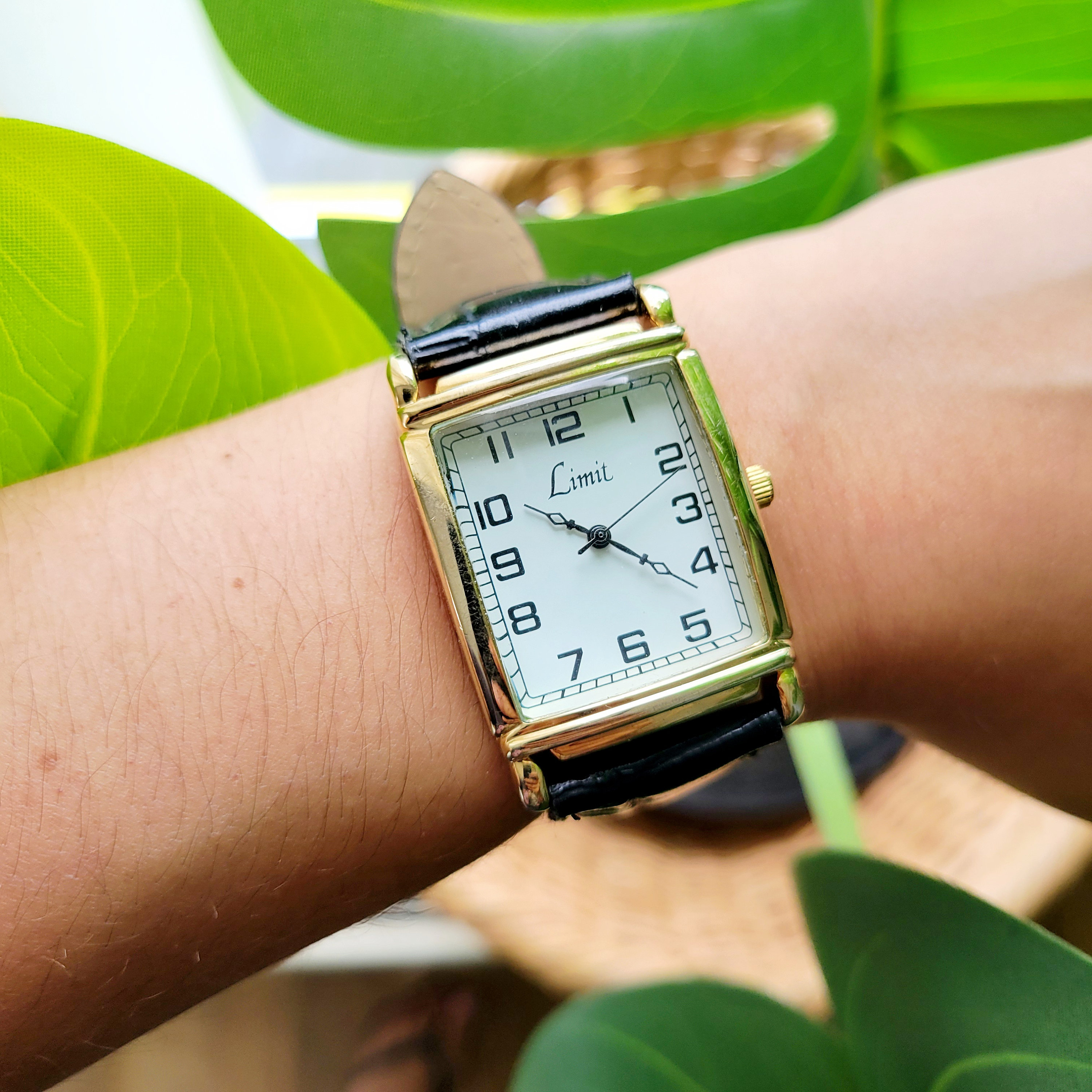 Vintage Limit Black Leather Watch Limit Wristwatches for sale - eBay main image 3