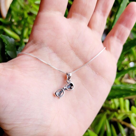 Solid 925 Sterling Silver Sunglasses Necklace - Etsy