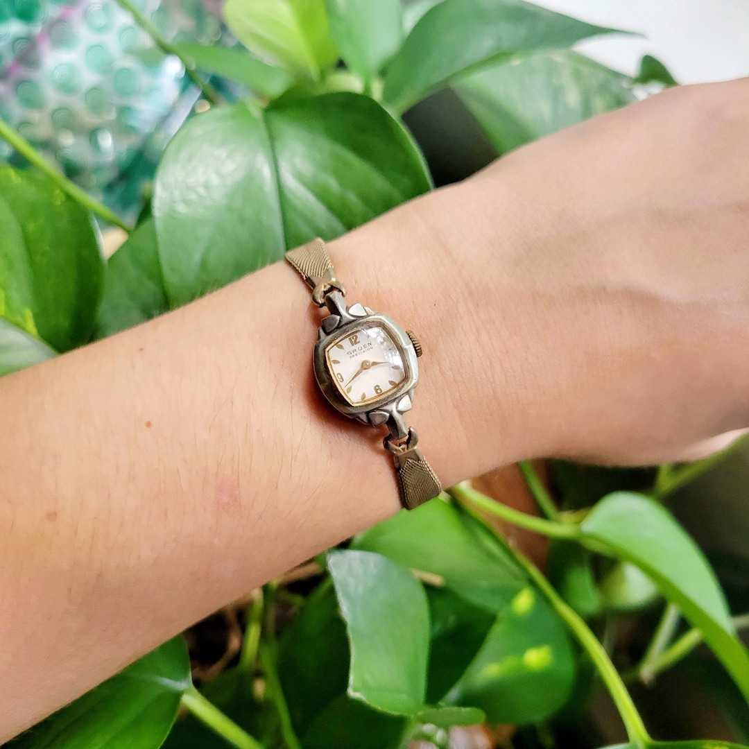 Vintage Swiss Gruen Precision Dainty Gold Classic Art Deco Style