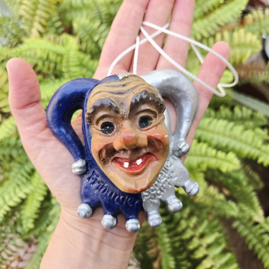 Vintage Jester Carnaval Mardi Gras Harlequin Masquerade Collectible ...