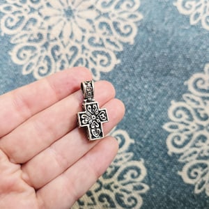 Vintage Ornate Silver Cross Pendant