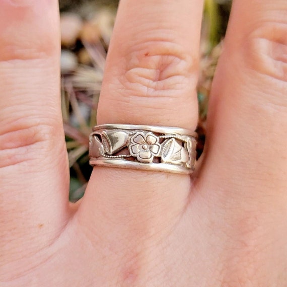 Vintage Uncas 925 Sterling Silver Wedding Ring, s… - image 1