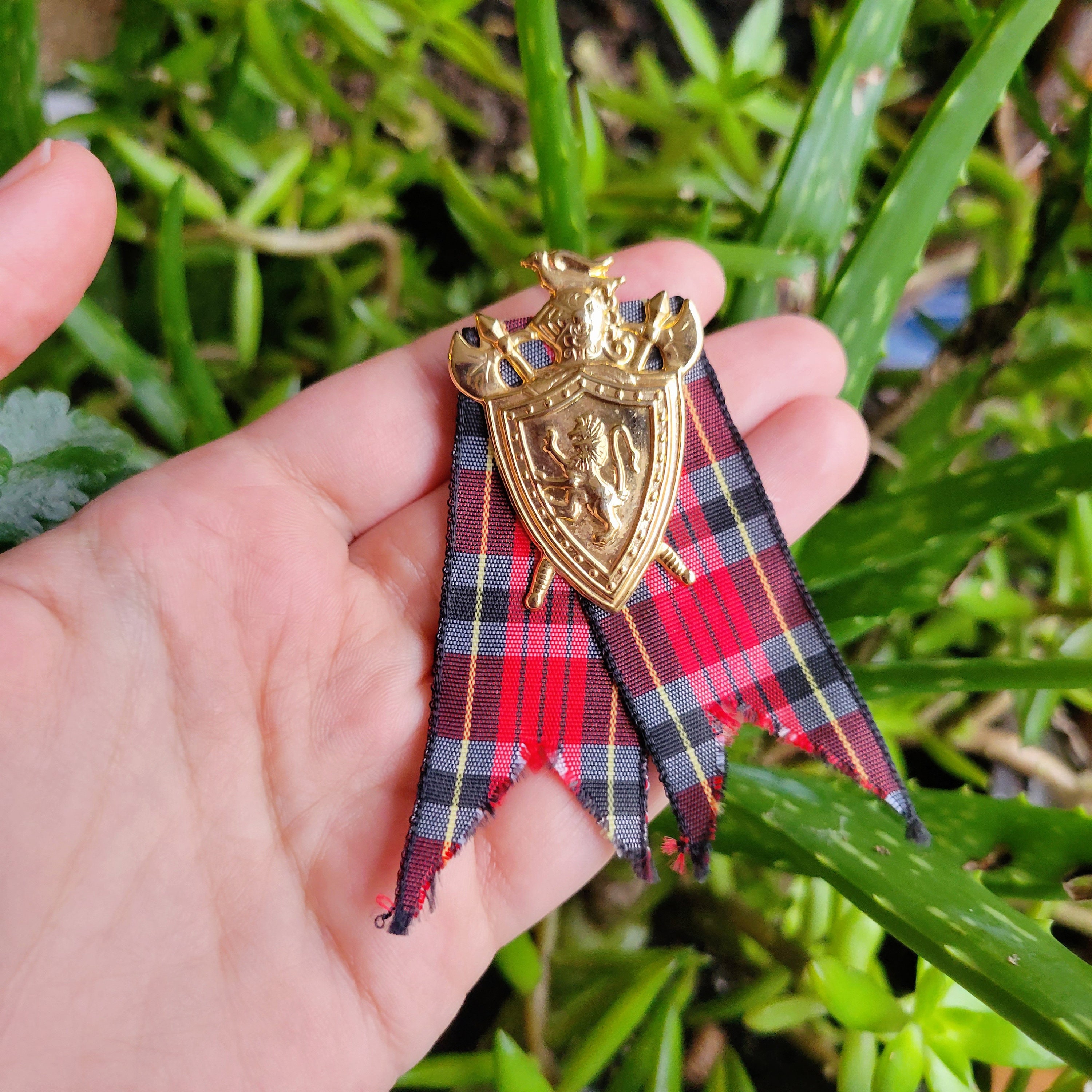 Early Scottish Sword/Stag Kilt Pin/Pendant Edinburgh Silversmith