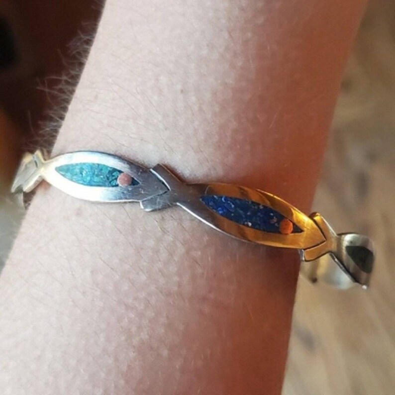 Vintage Taxco Ichthys Bangle Bracelet image 5