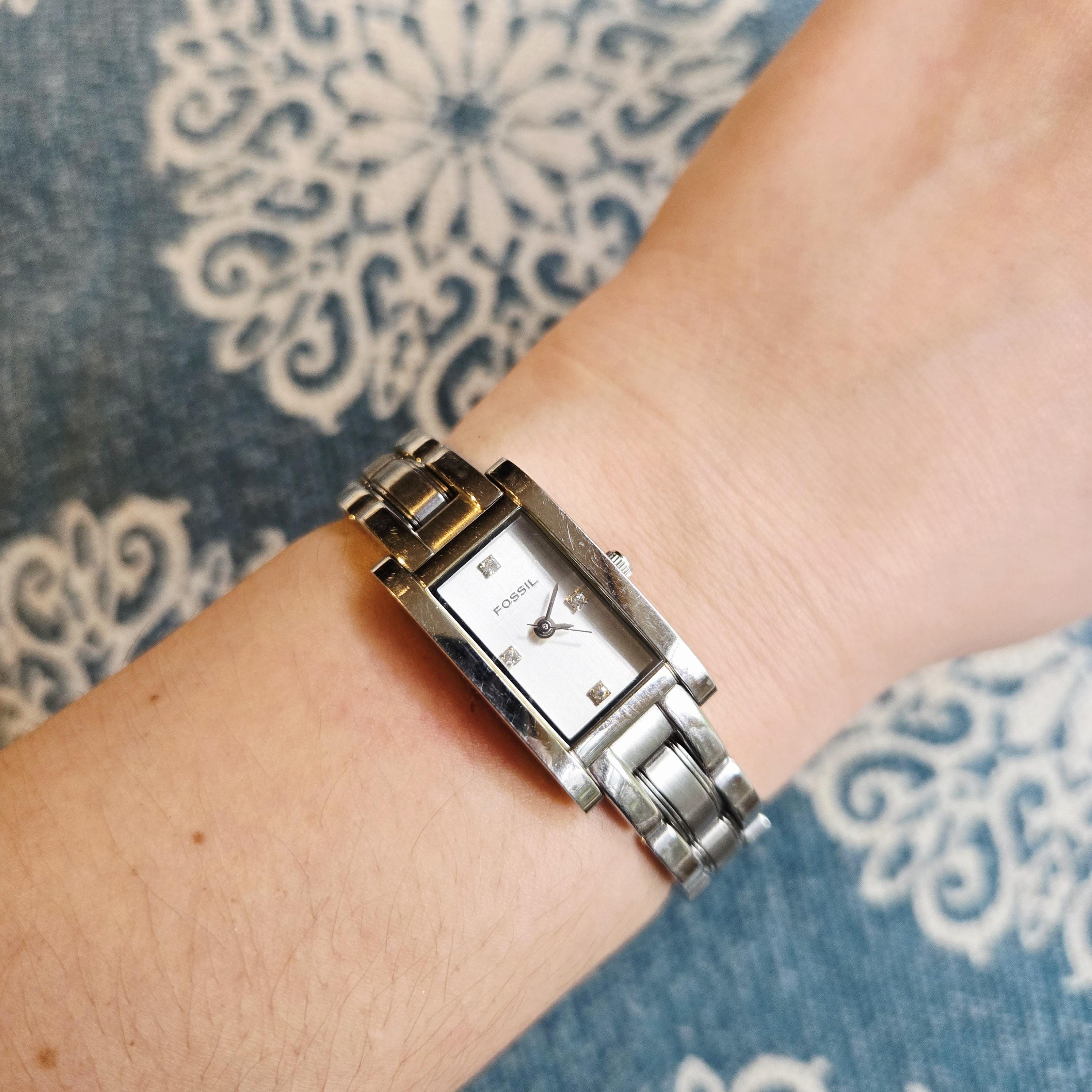 Fossil Women’s Silver and Diamond Bracelet Watch Fossil Virginia Women main image 3